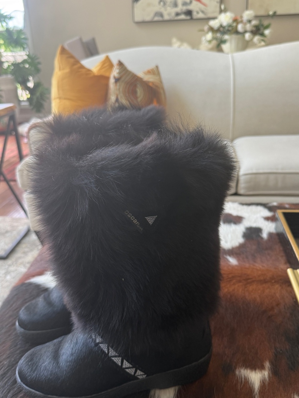 OSCAR CRISTINA SPORT ITALIAN Fur Winter Boots SZ 39 - Picture 12 of 14